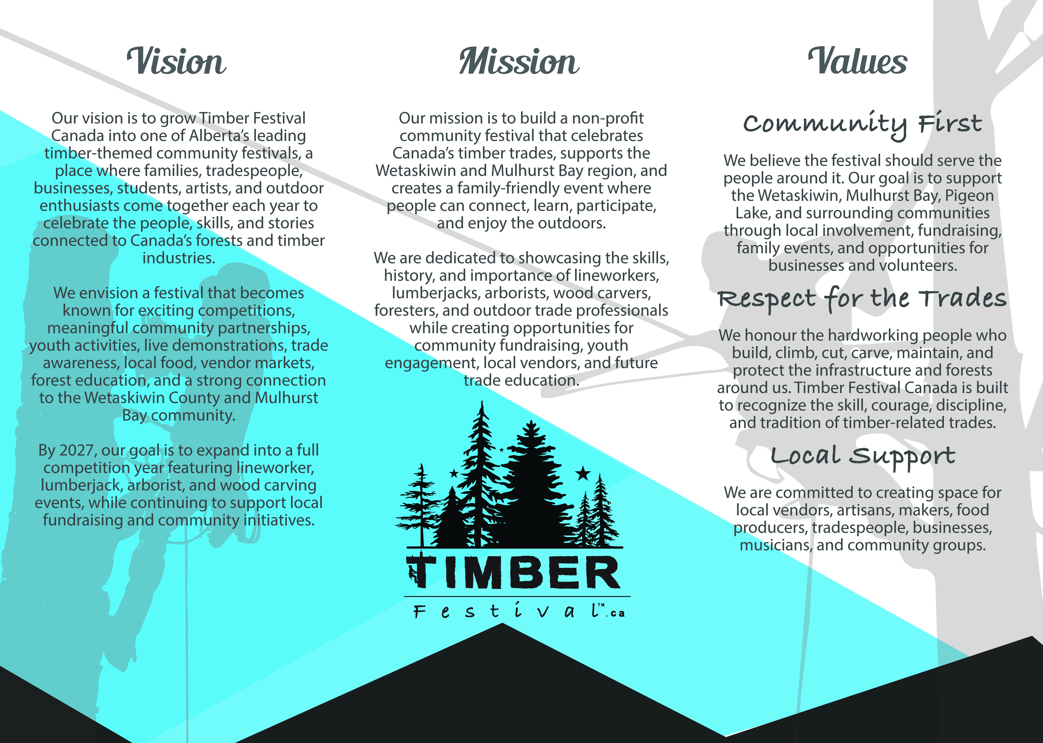 Timber Festival brochure inside